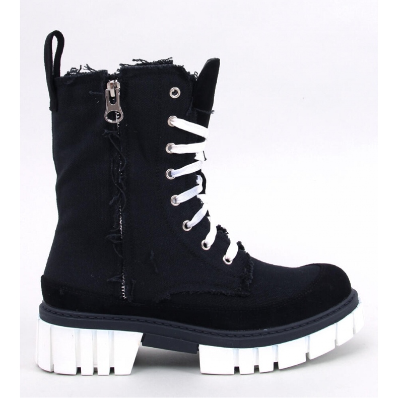 Botine Vaugh de pânză neagră cu protector - Inello negru 1