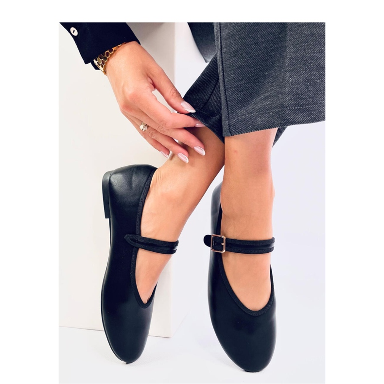 Balerini cu curea neagră negru 1