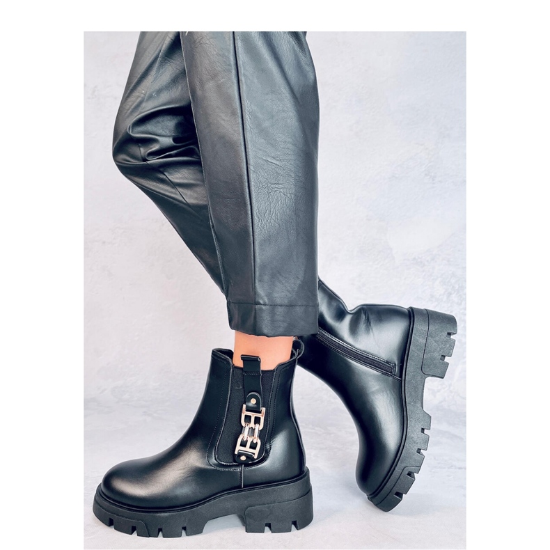 Cizme Chelsea dama Vida Black - Inello negru 2 Cizme Chelsea dama Vida Black - Inello negru 2