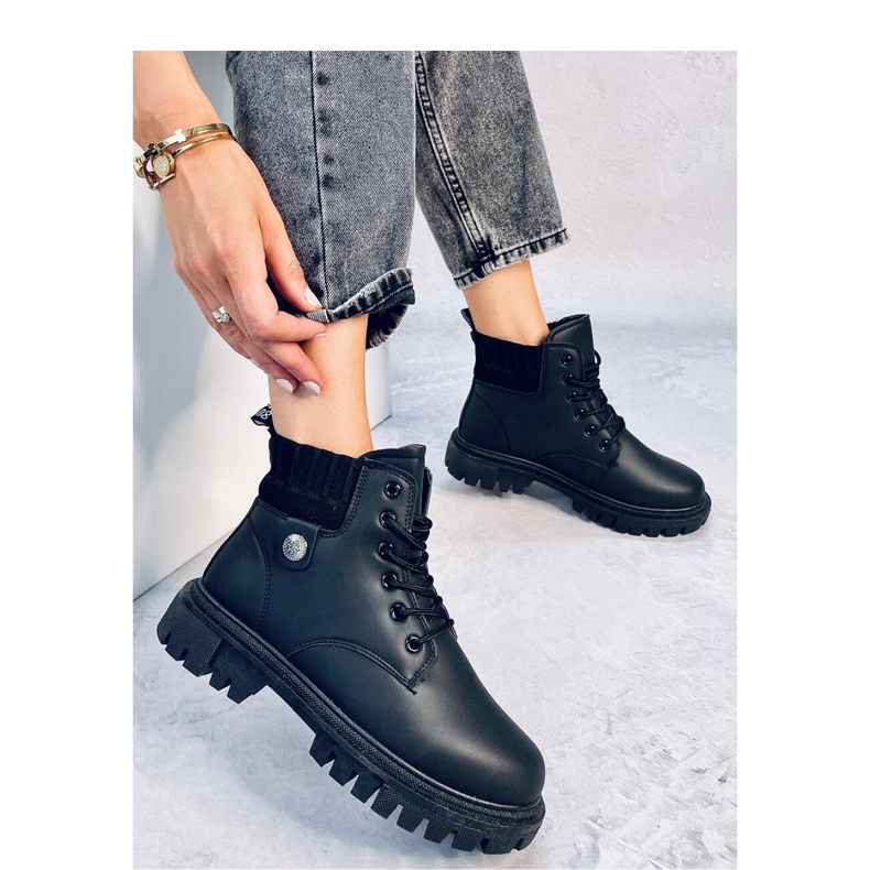 Cizme trapper dama Atomic Black - Inello negru 2