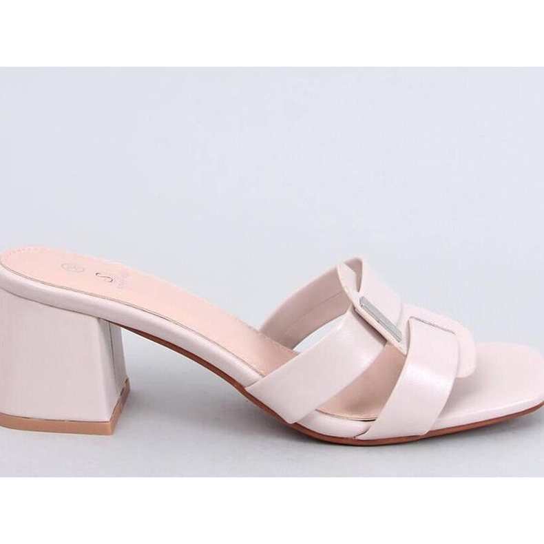 Sandale Slapi eleganti cu toc inalt Lafar Beige - Inello bej 1