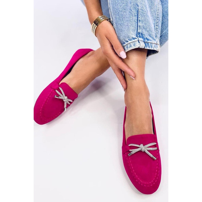 Mocasini Marsoin Fuchsia din piele intoarsa - Inello roz 1