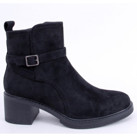 Aretha Botine negre cu toc lat - Inello negru 4