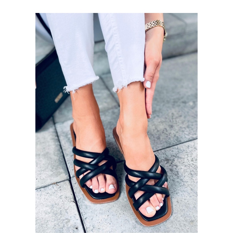 Papuci negri de dama negru 1