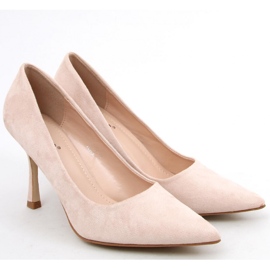 Giorgia Beige tocuri dama piele intoarsa - Inello bej 1