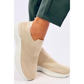 Pantofi sport cu șosete Suare Beige - Inello bej 1