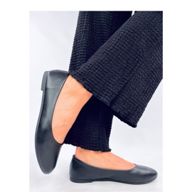 Balerini clasici cu flori întregi Musse Black - Inello negru 2