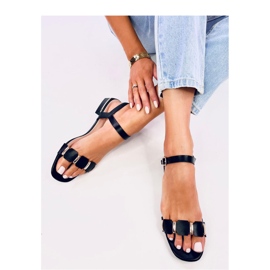 Sandale negre cu toc mic negru 1