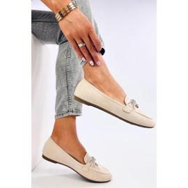 Mocasini Marsoin Beige din piele intoarsa - Inello bej 1