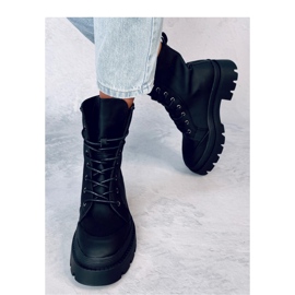 Botine de muncitor Parsons negre cu siret - Inello negru 3