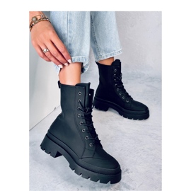 Botine de muncitor Parsons negre cu siret - Inello negru 4
