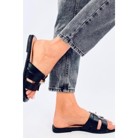 Sandale flip-flops dama Daudi Black - Inello negru 2