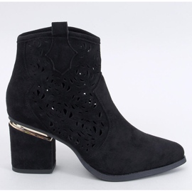 Donovan Botine negre ajurate cu toc - Inello negru 1