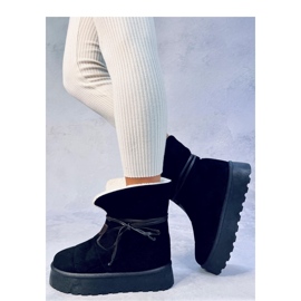 Pret Cizme de zapada din piele de oaie neagra - Inello negru 2