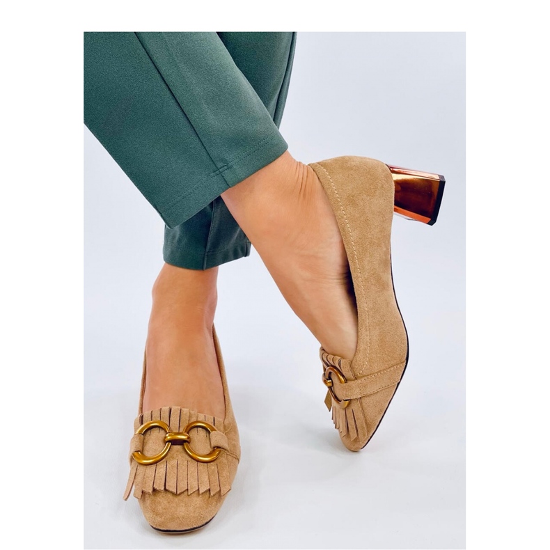 Pompe cu toc Weinn Beige cupru - Inello bej 2