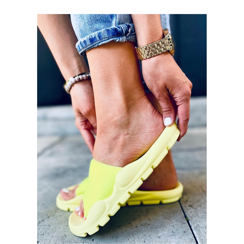 Sandale flip-flops dama Wind Yellow - Inello galben 1