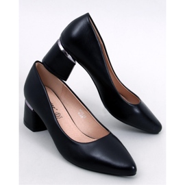 Pompe Shers Black cu toc înalt - Inello negru 1
