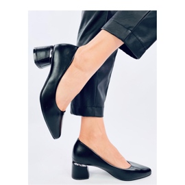 Pompe Shers Black cu toc înalt - Inello negru 2