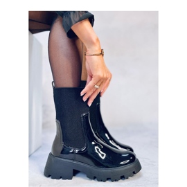 Cizme Chelsea lacuite Batson Black - Inello negru 2