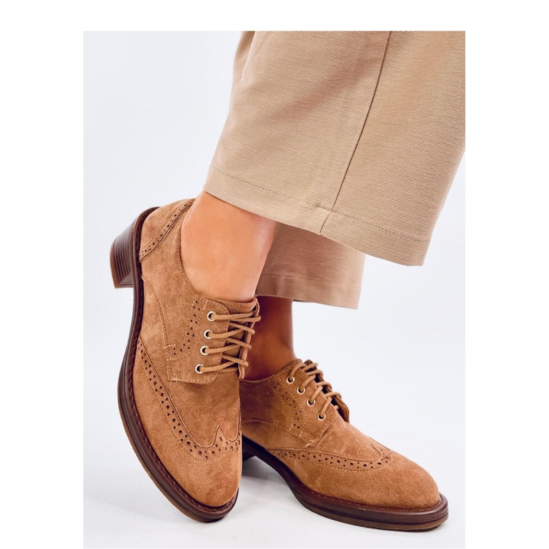 Mocasini cu toc inalt Vedra Camel - Inello maro 1