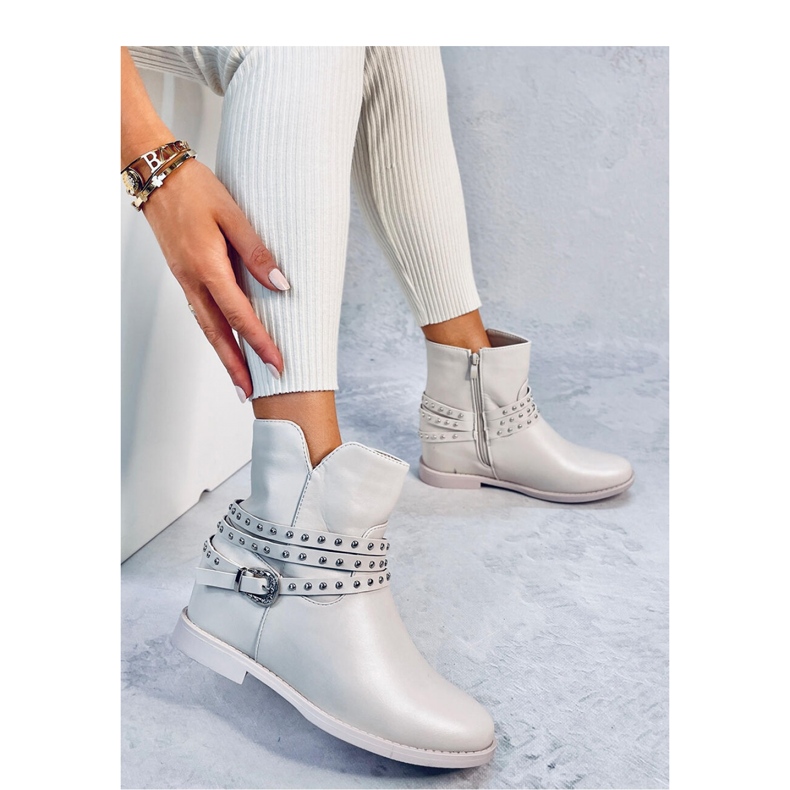 Botine cu pană Stovall Beige - Inello bej 2