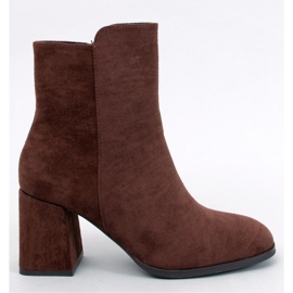 Botine netede cu toc înalt Weish Brown - Inello maro 1