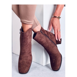 Botine netede cu toc înalt Weish Brown - Inello maro 3