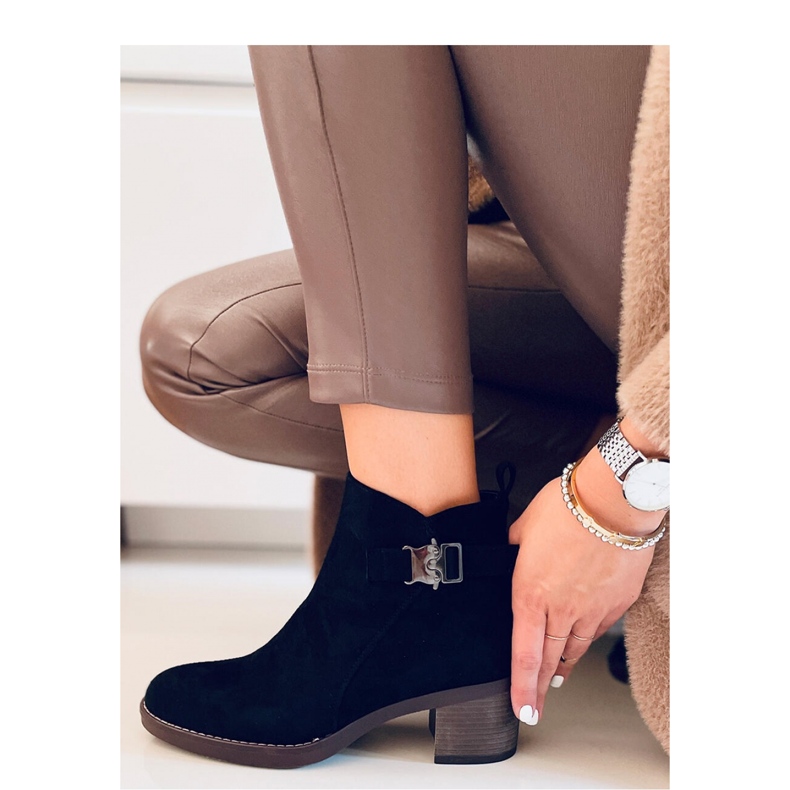 Botine clasice cu toc Marsha Black - Inello negru 1