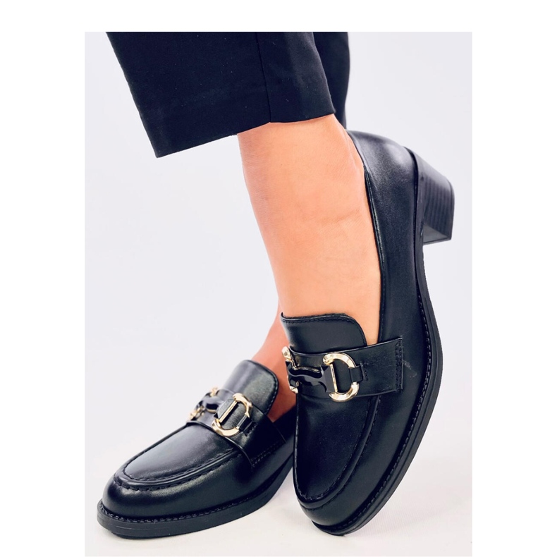 Pompi cu toc lat Rabier Black - Inello negru 1