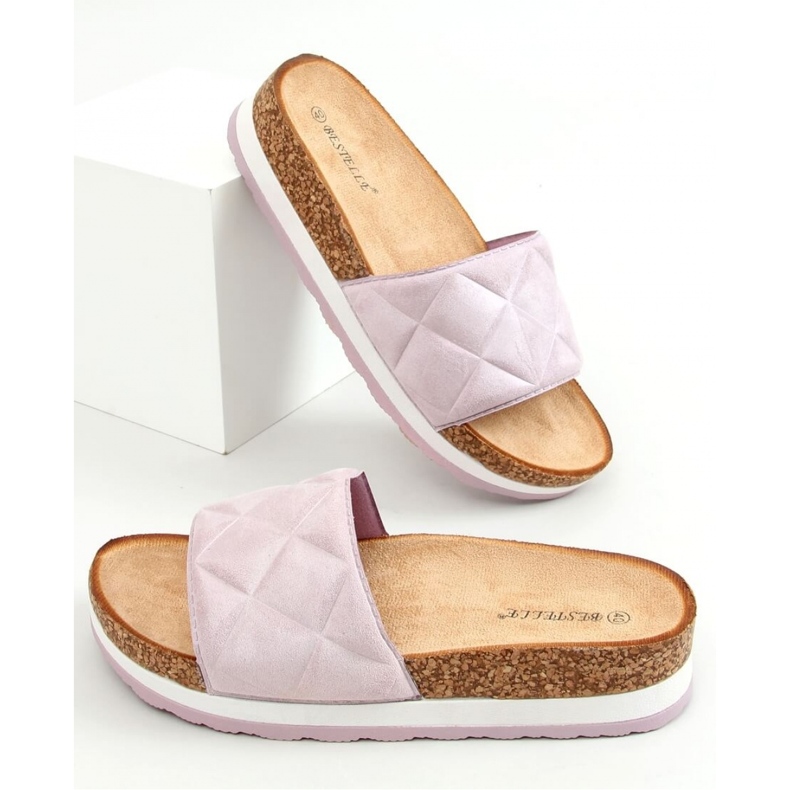 Sandal Cork Flip-flops Purple LS017 Violet - Inello 1