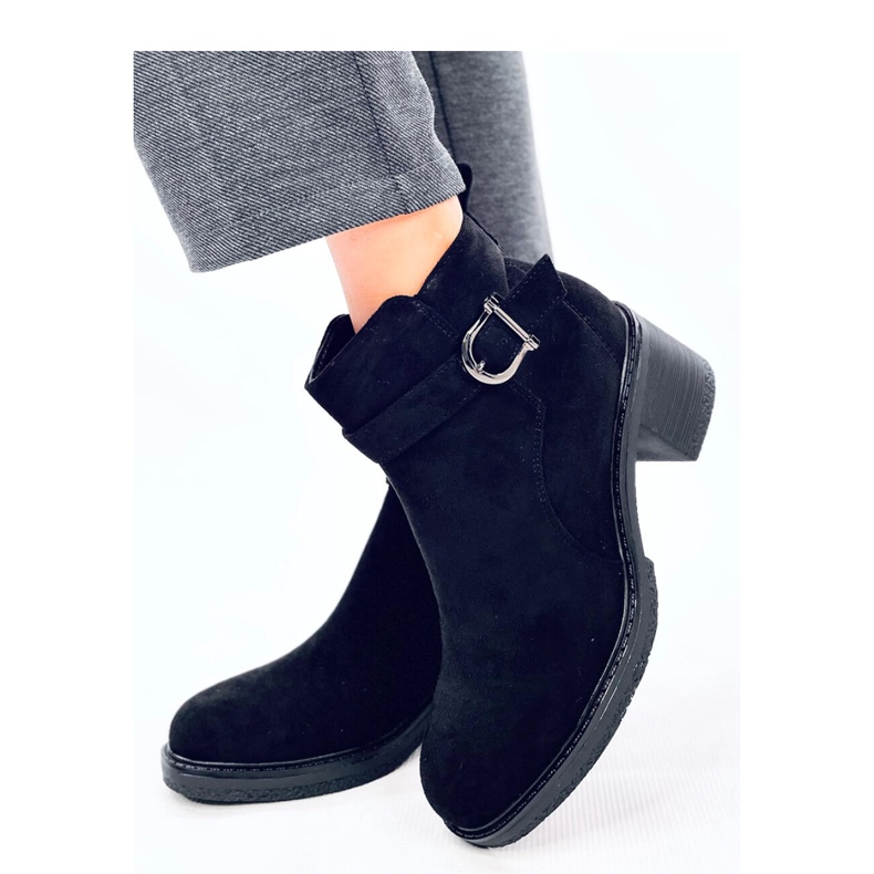 Botine negre cu toc Duncans - Inello negru 1