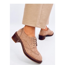 Mocasini cu toc inalt Vedra Khaki - Inello bej 1