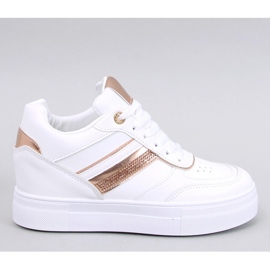 Adidasi Eyson WHITE/CHAMPAGNE wedge - Inello alb 1