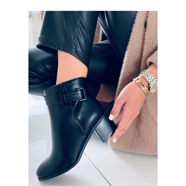 Dolores Botine negre cu toc - Inello negru 2