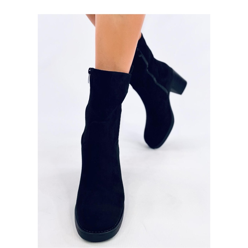 Salifi Botine negre cu toc lat - Inello negru 2