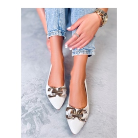 Balerini eleganti cu catarama Simona White - Inello alb 1 Balerini eleganti cu catarama Simona White - Inello alb 1