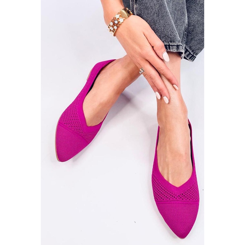 Balerini cu migdale ajurate Sotty Fuchsia - Inello roz 1