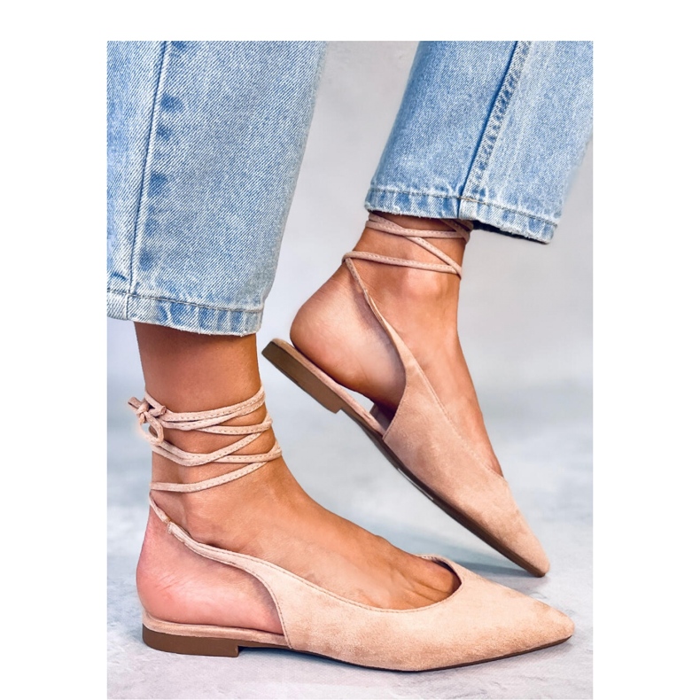 Balerini Dentoni Nude cu siret - Inello bej 1