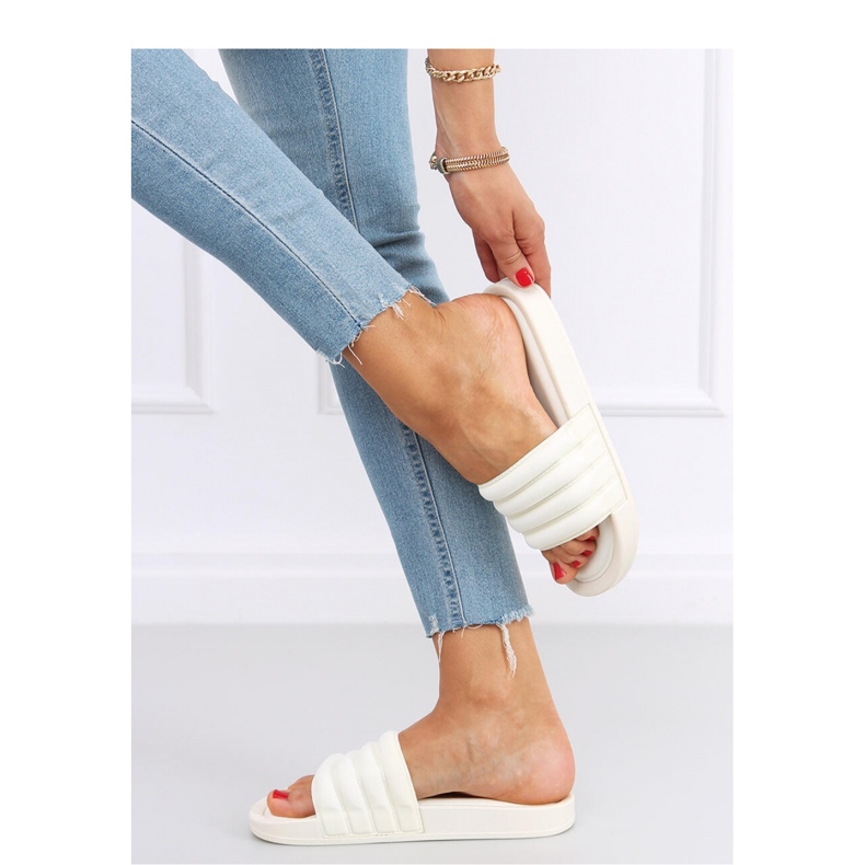 Sandale flip-flops dama Minno White - Inello alb 1