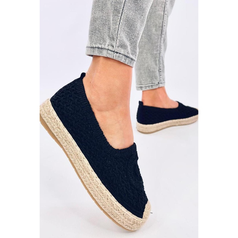 Dagonei Espadrile balerina neagra ajurata - Inello negru 1 Dagonei Espadrile balerina neagra ajurata - Inello negru 1
