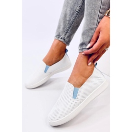 Tenisi slip-on Jousse ALB/ALBASTRU - Inello 1