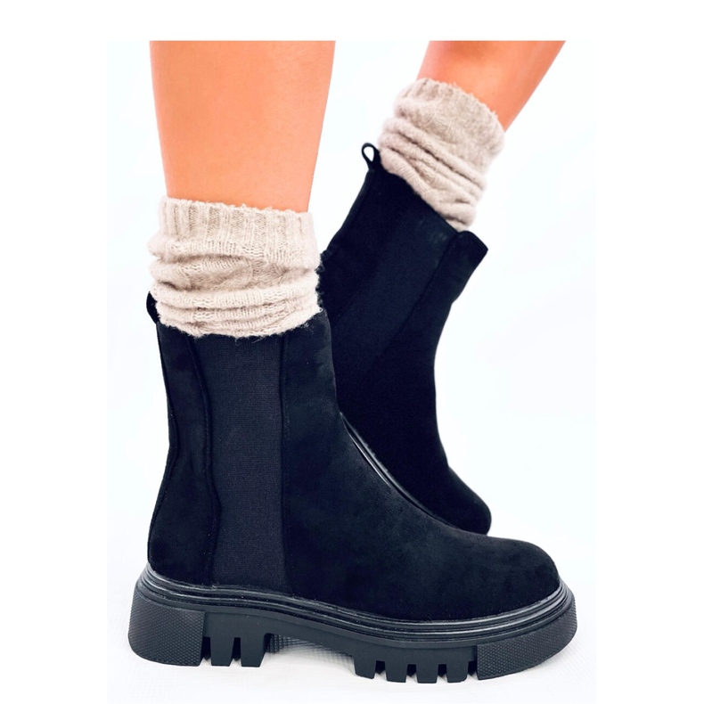 Cizme Chelsea Swanson negre, înalte - Inello negru 1