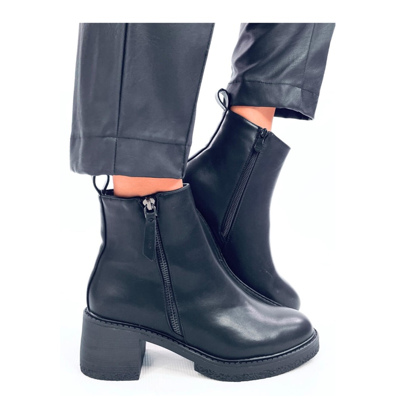 Guire Botine negre cu toc - Inello negru 2