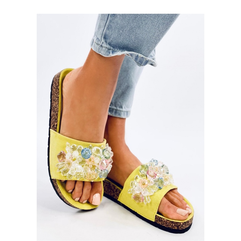 Sandal Cork flip-flops cu pietre Maliv Green - Inello verde 1