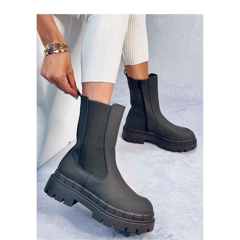 Cizme Chelsea înalte Faime Kaki - Inello verde 2