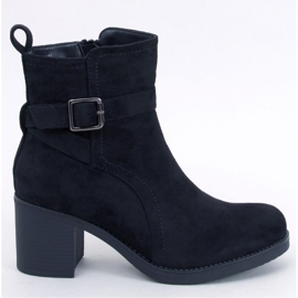 Botine Rennia Black cu toc lat - Inello negru 1
