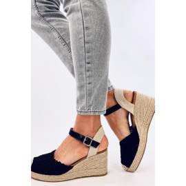 Sandale cu pană espadrile Morelli negre - Inello negru 1 Sandale cu pană espadrile Morelli negre - Inello negru 1