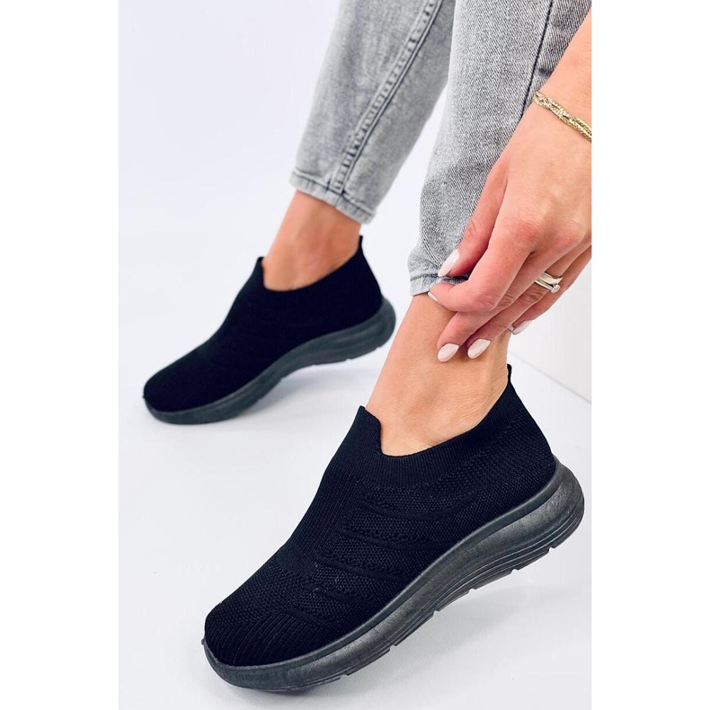 Pantofi cu șosete slip-on Groppi Allblack - Inello negru 1