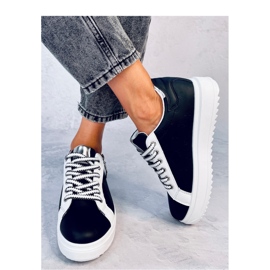 Adidași Hopper Black cu talpă înaltă - Inello negru 1