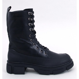Cizme Bovver Dart Black cu siret - Inello negru 1